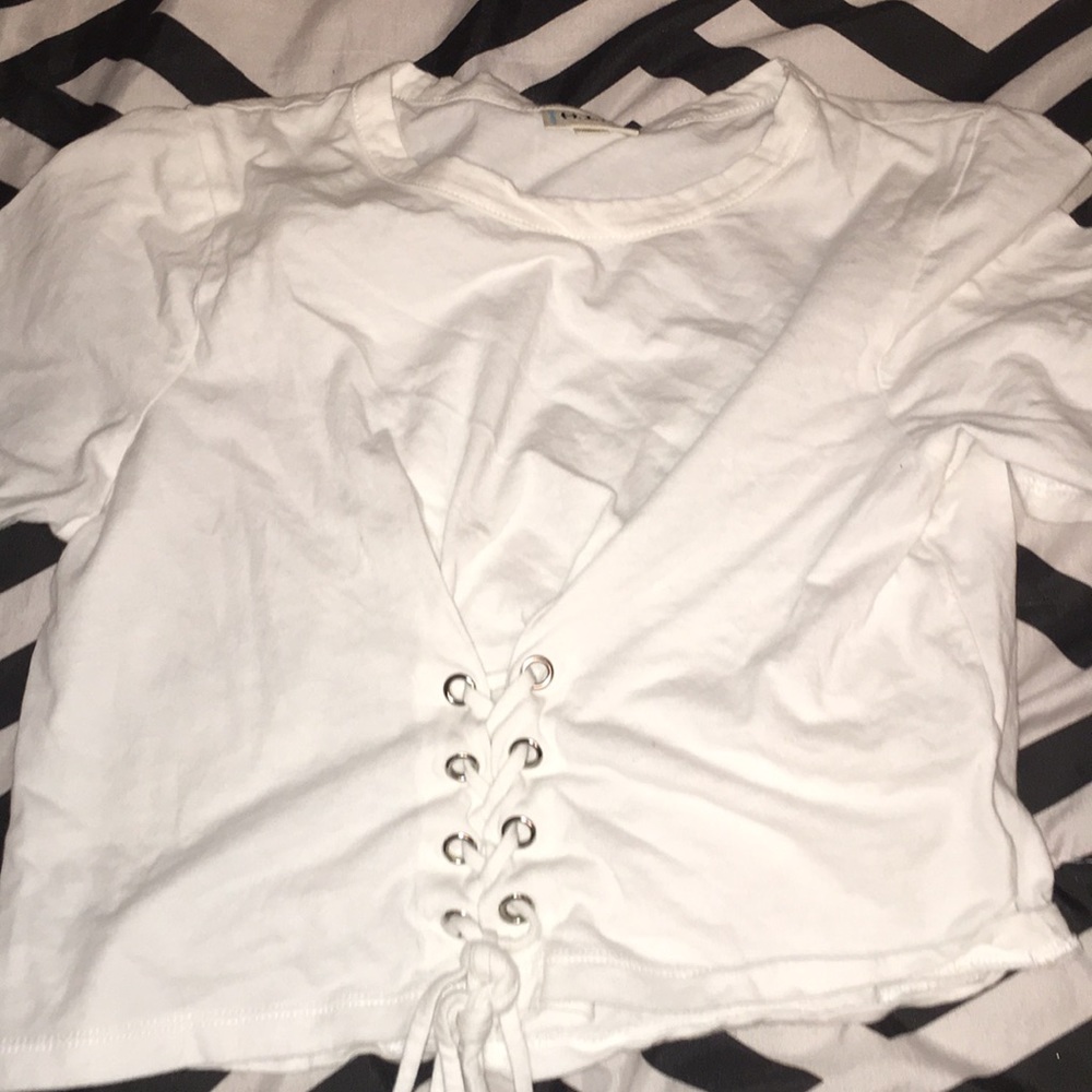 White crop top